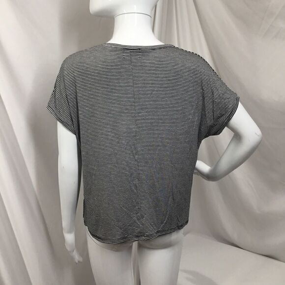 PST by Project Social T Striped V-Neck Pocket (D6) - Picture 4 of 7